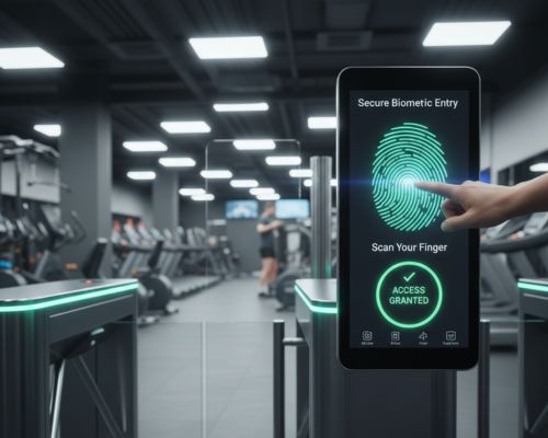 Secure Biometric Entry System for gym
